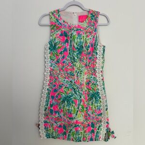 Lilly Pulitzer Pink and Green Floral  Dress